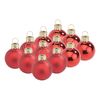 VBS Christmas balls "Mini" made of plastic, Ø 3 cm Red