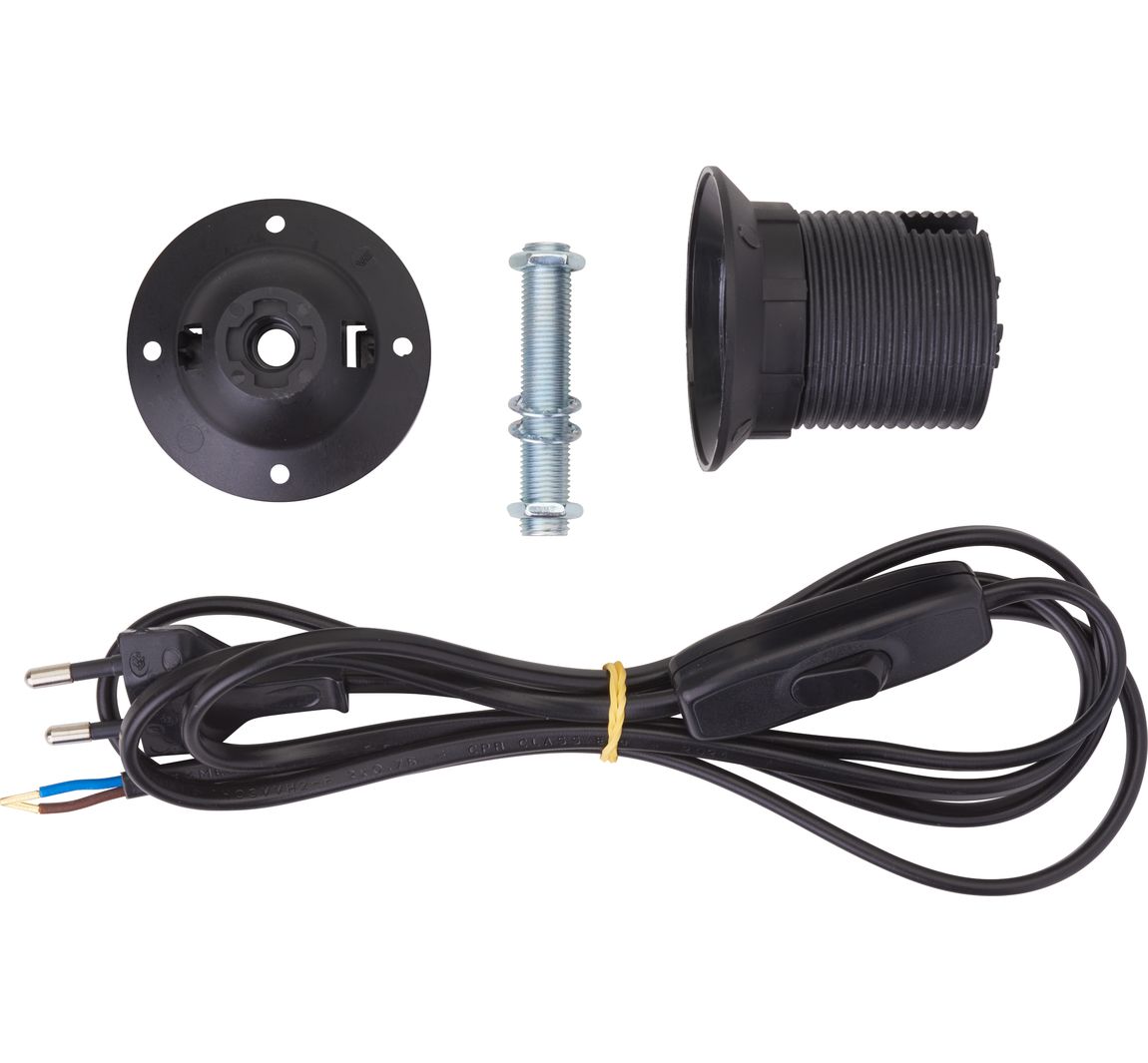 VBS Lamp aansluitset "E27" - Zwart
