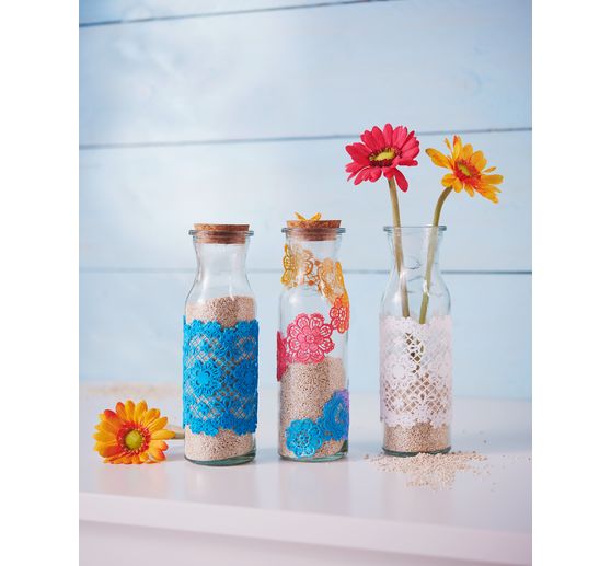 VBS Glass bottles "Milk", set of 3