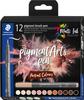 STAEDTLER Pigment brush pen, set van 12