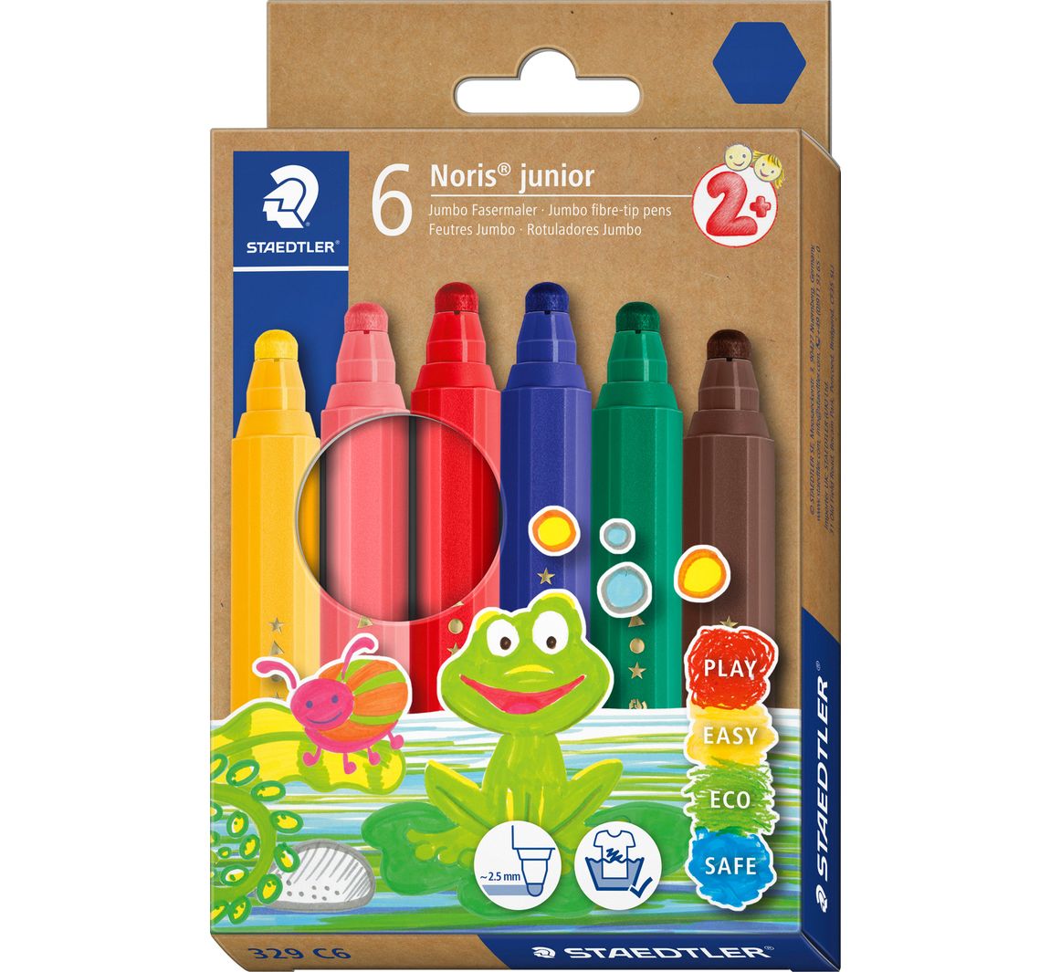 Noris Junior Viltstiften - 6 stuks