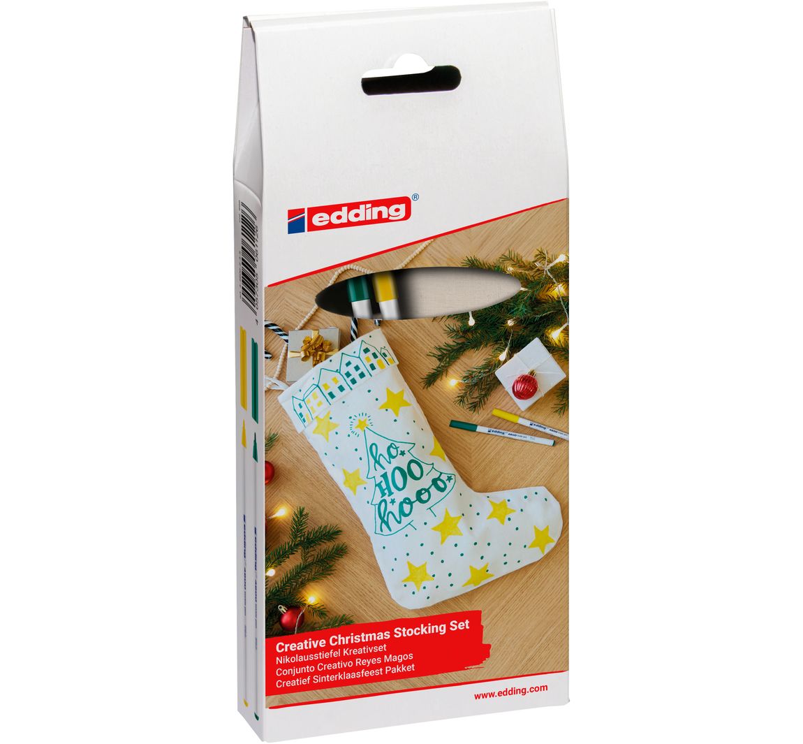 edding Kerstman set - Groen/Geel