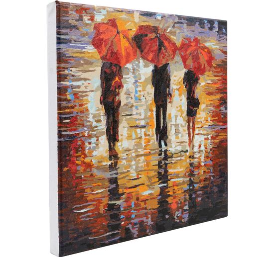 Painting by numbers on stretched canvas, 30 x 30 cm