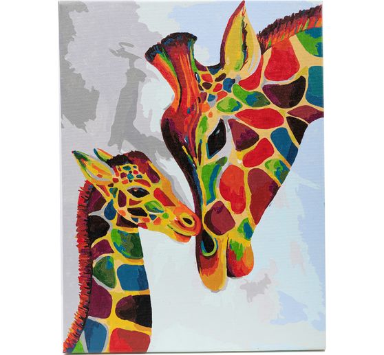 Painting by numbers on stretched canvas, 30 x 40 cm