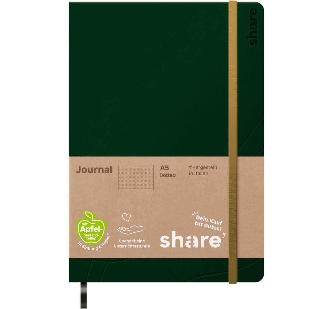 share Notitieboek A5, punt geruit - Groen