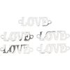 Connector "Love", 5 pieces Platinum