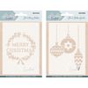 Stencil set, 2 parts Merry Christmas