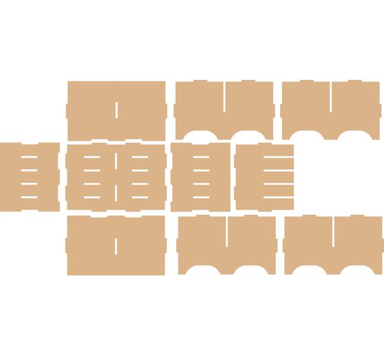 Flexio "Stempelkussens box", 10 vakken