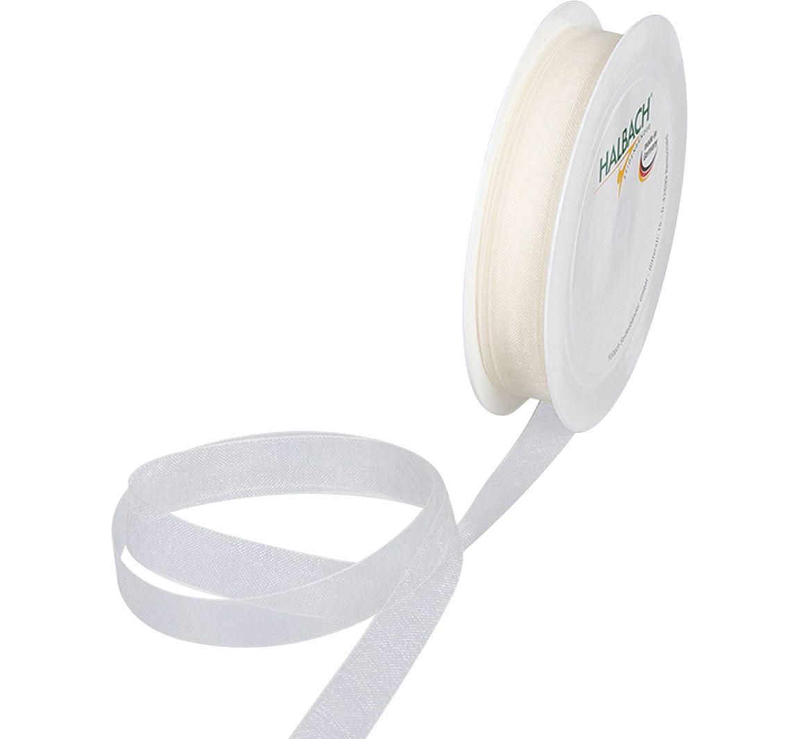 Organza lint, 10 mm - Créme