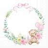 Napkin "Baby Teddy" Pink