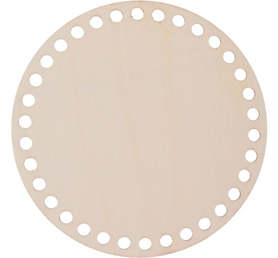 Houten basis voor haakmand "Rond"