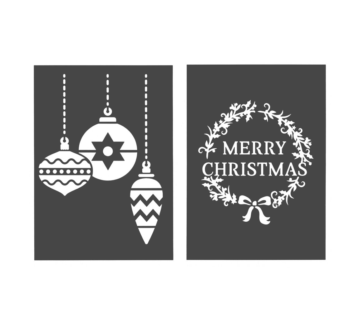 Sjabloon set, 2-delig - Merry Christmas
