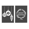 Sjabloon set, 2-delig Merry Christmas
