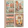Motief strozijde "Art of Travelling" 4 Cards