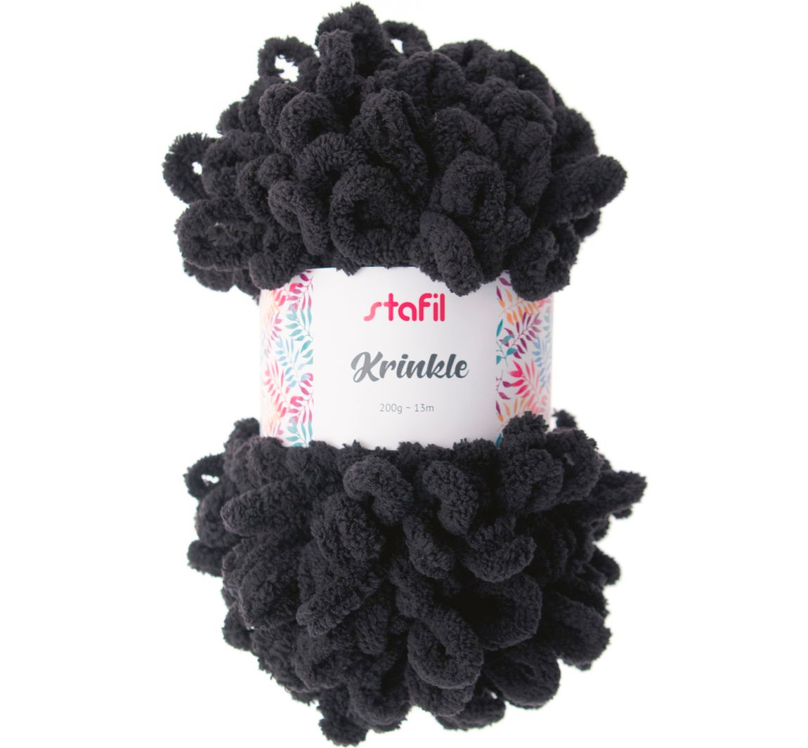 Wol "Krinkle" - Zwart