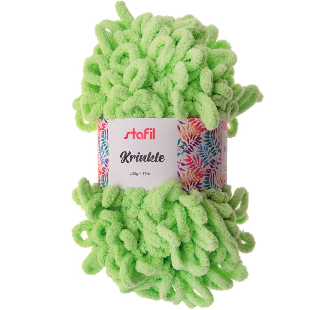 Wol "Krinkle" - Lichtgroen