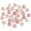 Glas geslepen kralen Roze-groen mix