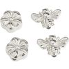 VBS Decoration pendant "Bee & Flower" 999 Silver-Plated