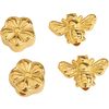 VBS Decoration pendant "Bee & Flower" 24 Karat, vergoldet