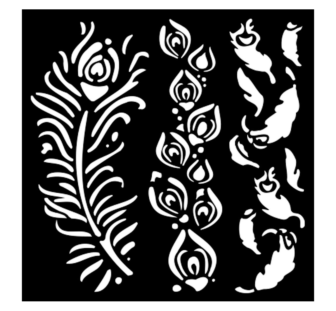 Sjabloon "Masquerade" - Feathers
