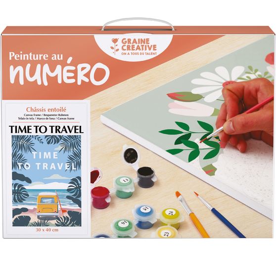 Painting by numbers, stretched canvas