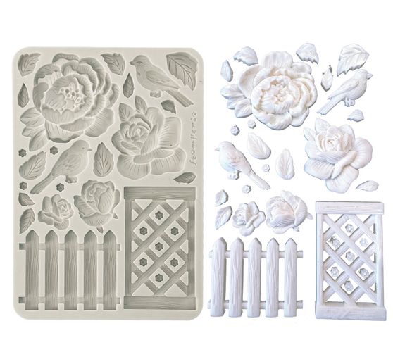 Siliconen gietvorm "House of Roses"