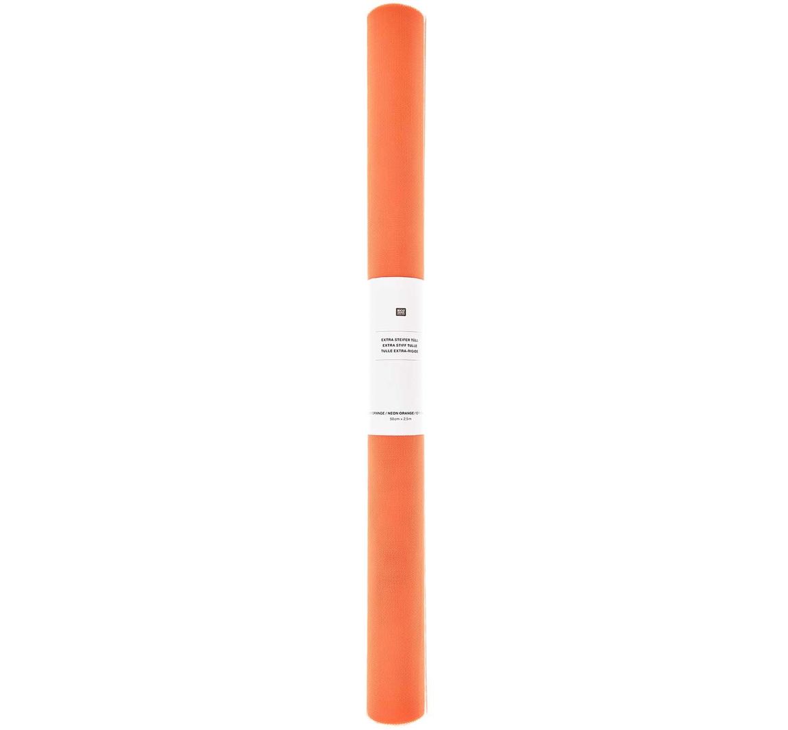 Tule, extra stijf - Oranje