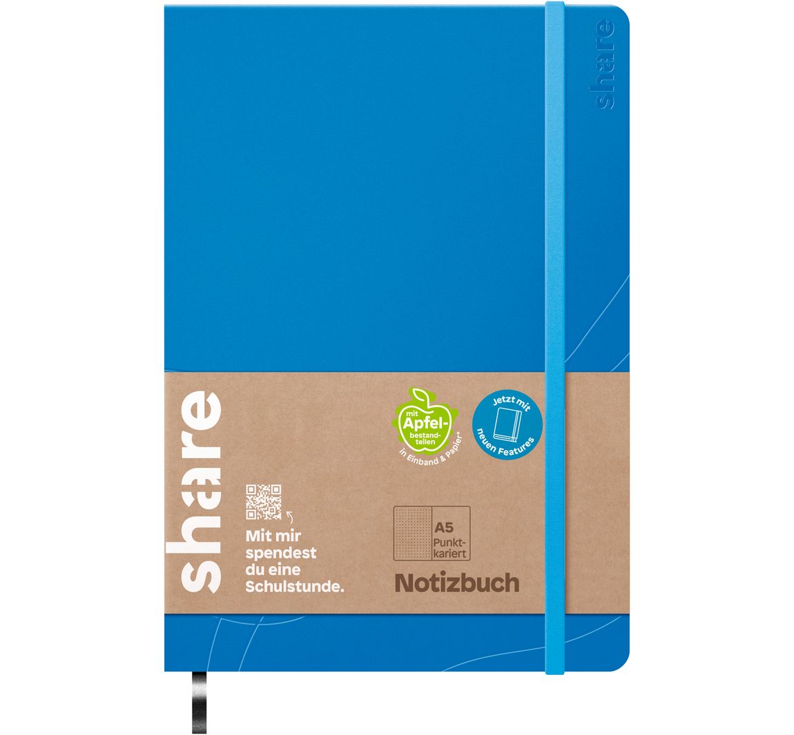 share Notitieboek A5, punt geruit - Lichtblauw