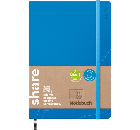 share notebook A5, dot chequered
