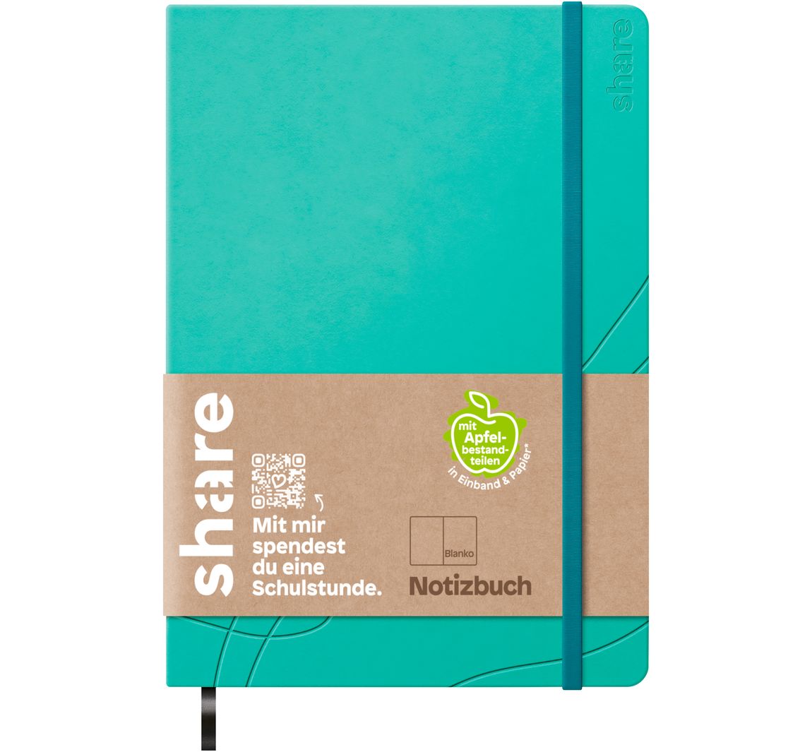 share Notitieboekje, blanco - Turquoise