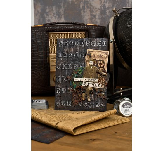Sizzix A5 3D Embossing sjabloon by Tim Holtz