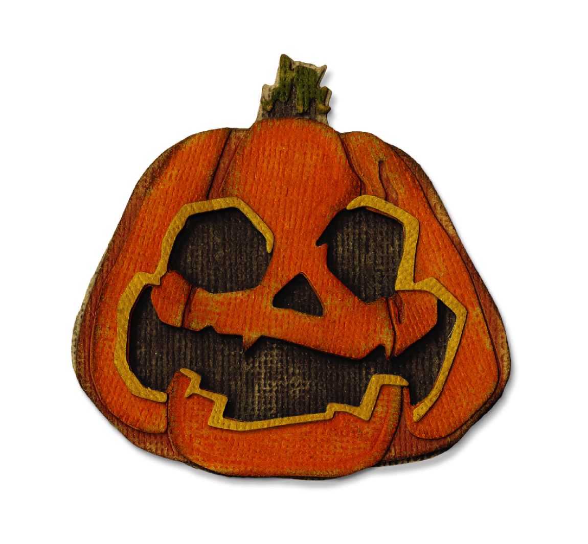 Sizzix Thinlits Ponssjabloon by Tim Holtz - Layered Jack-o-Lantern