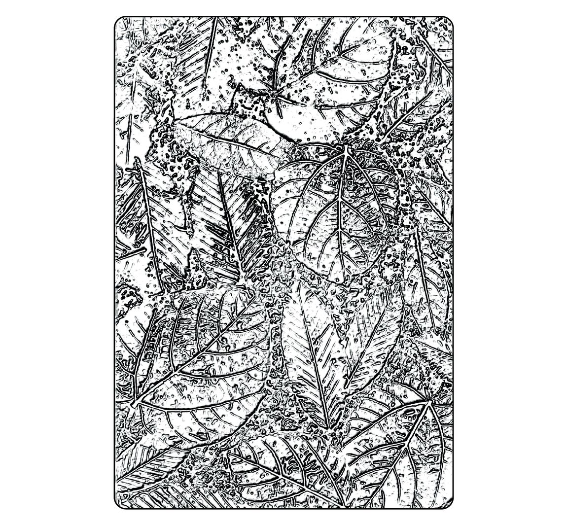 Sizzix A5 3D Embossing sjabloon by Tim Holtz - Foliage