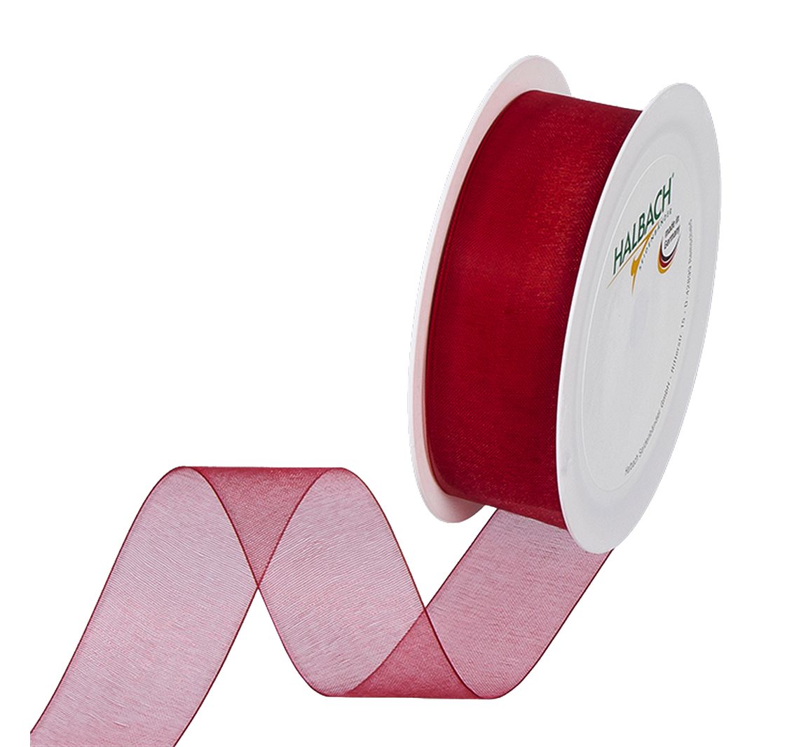 Organza lint - Wijnrood