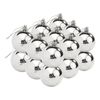 Kerstballen van kunststof, 18 stuks Zilver