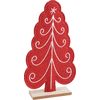 VBS Vilten staande decoratie "Kerstboom" Rood