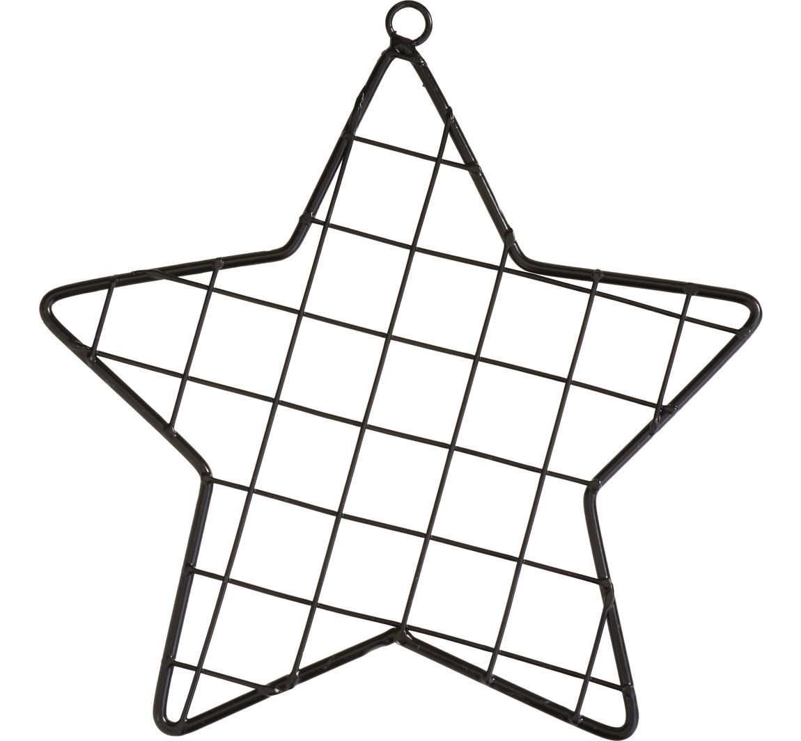 Metalen ringster "Grid" - Zwart