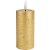 LED echte waskaars "10 x 5 cm", met timer 6/18 uur. Goud