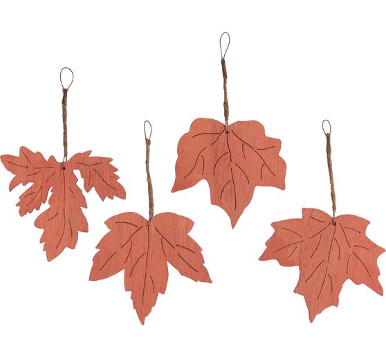 Houten herfstbladeren met decoratieve hanger