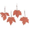 Houten herfstbladeren met decoratieve hanger Oranje