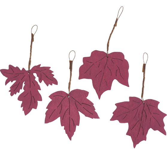 Houten herfstbladeren met decoratieve hanger