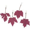 Houten herfstbladeren met decoratieve hanger Aubergine