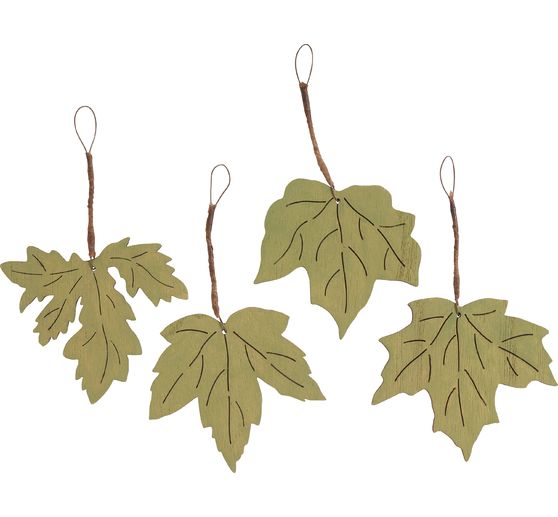 Houten herfstbladeren met decoratieve hanger