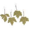Houten herfstbladeren met decoratieve hanger Groen
