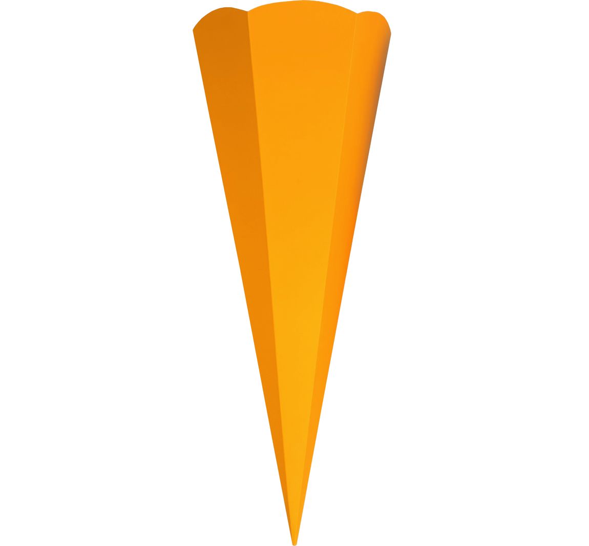 Schoolkegel uitgesneden - Neon-Oranje