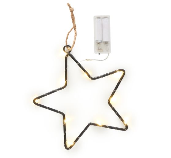 Metal ring star "Star" with LED light