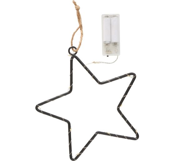 Metal ring star "Star" with LED light