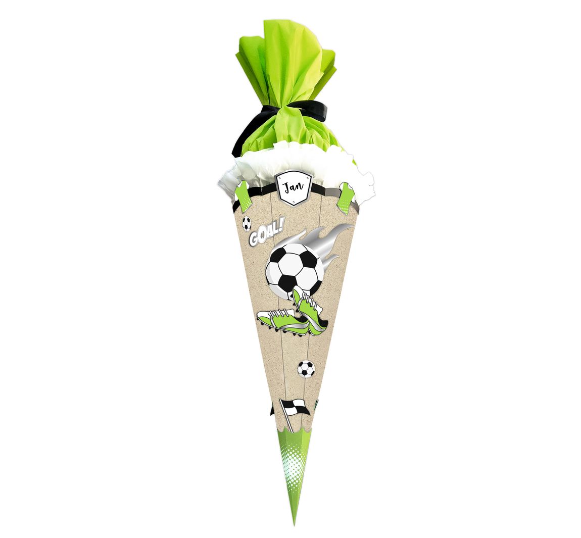 Schoolkegel knutselset "Green & Easy" - Voetbal