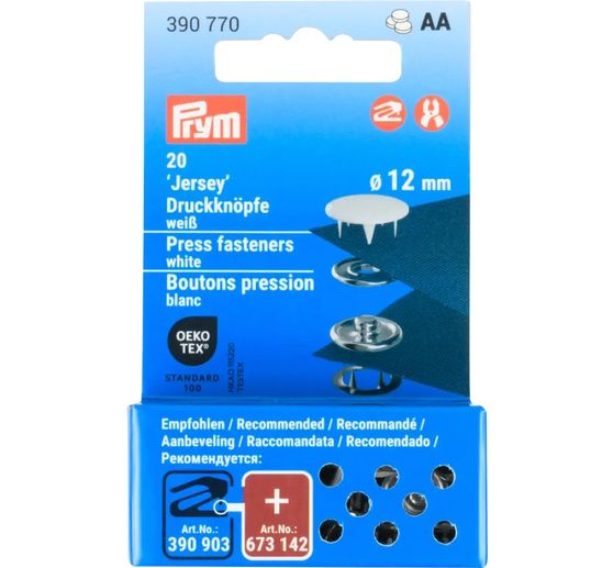 Prym Drukknopen Jersey, 12 mm, 20 stuks (en)