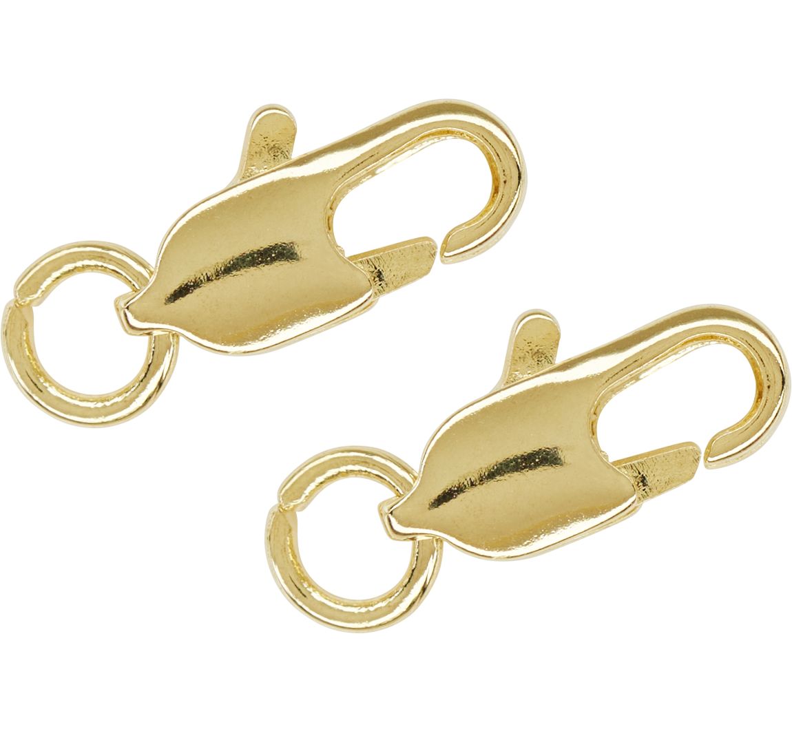 Kreeftsluiting, 2 stuks - Goud